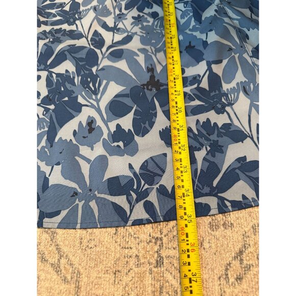 Ripskirt Hawaii Blue Floral Sleeveless Midi Tank Dress Medium Pockets Tropical - Picture 7 of 10